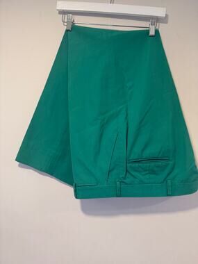 Vintage Brooks Brothers Casual Chinos Teal Green Flat Front Size 36 JL